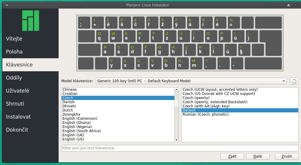 Manjaro: instalátor Calamares