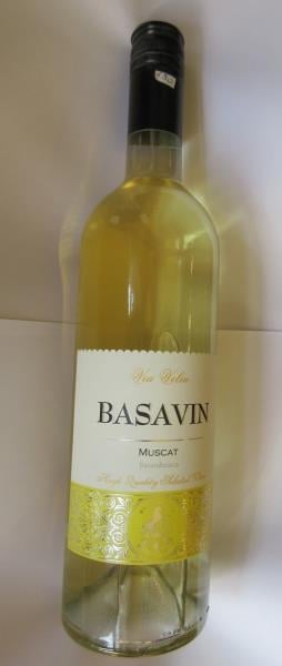 MUSCAT 2013,Bílé suché víno, alk. 12%, BASAVIN