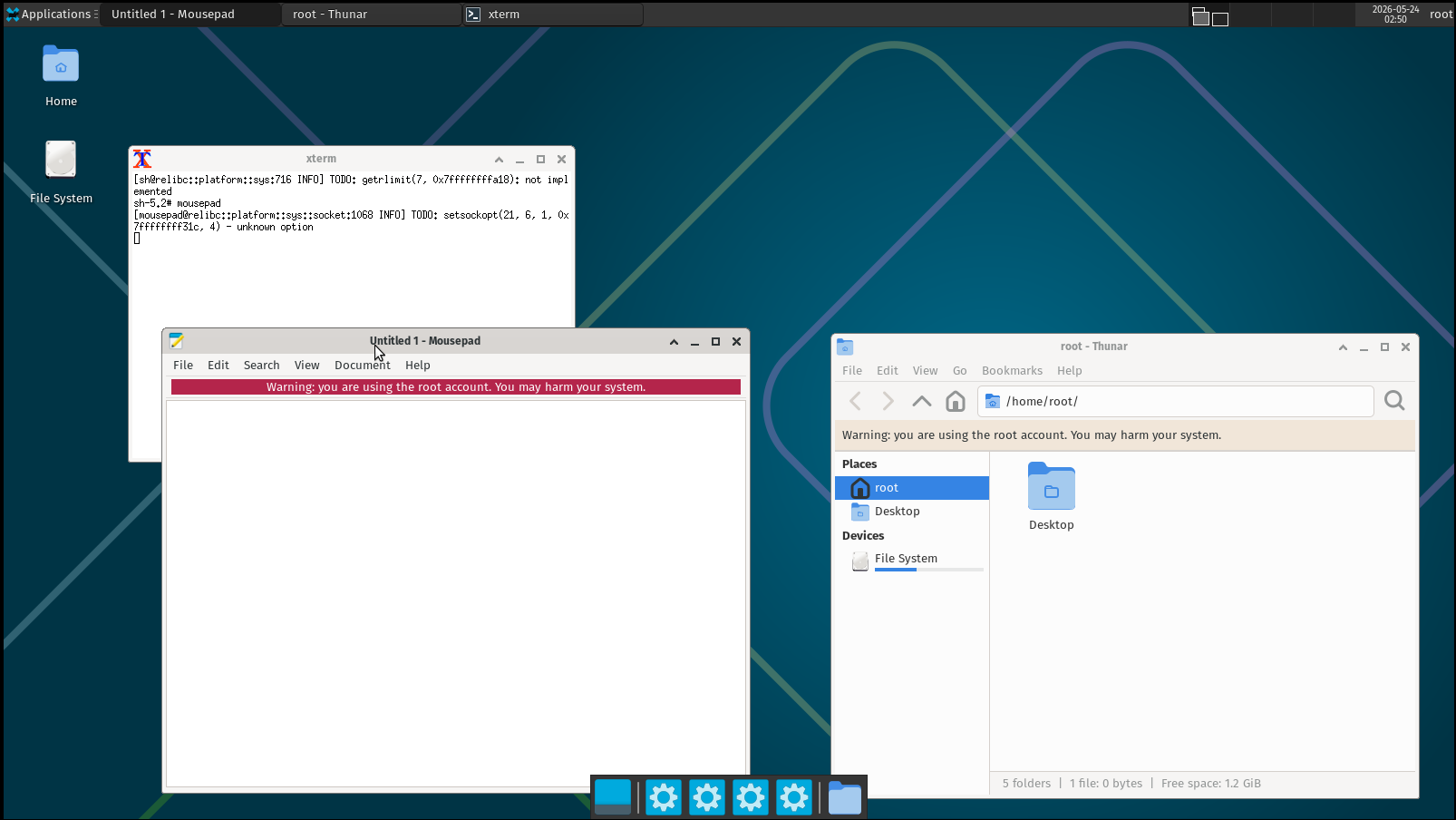 Xfce na Redox OS