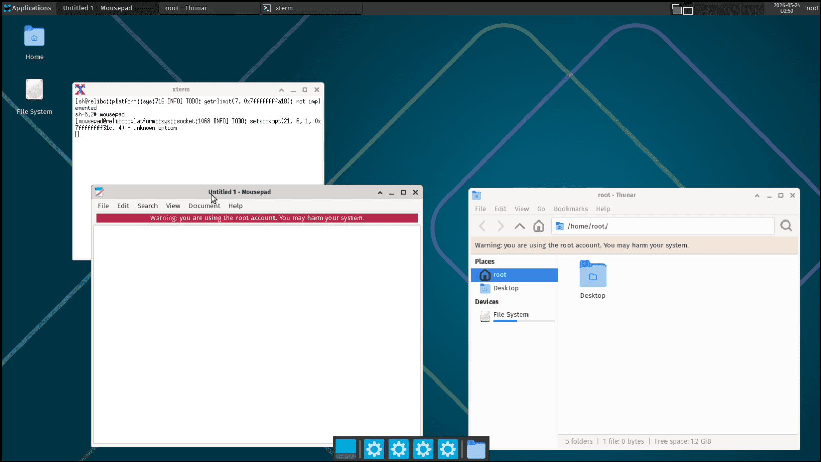 Xfce na Redox OS
