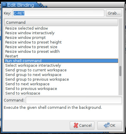 Pokročilá nastavení správce oken Sawfish