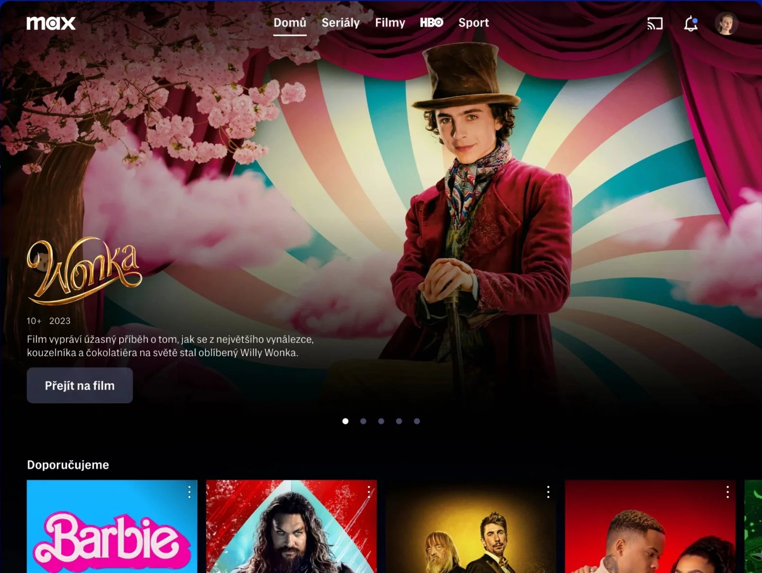 Česká verze prostředí aplikace Max