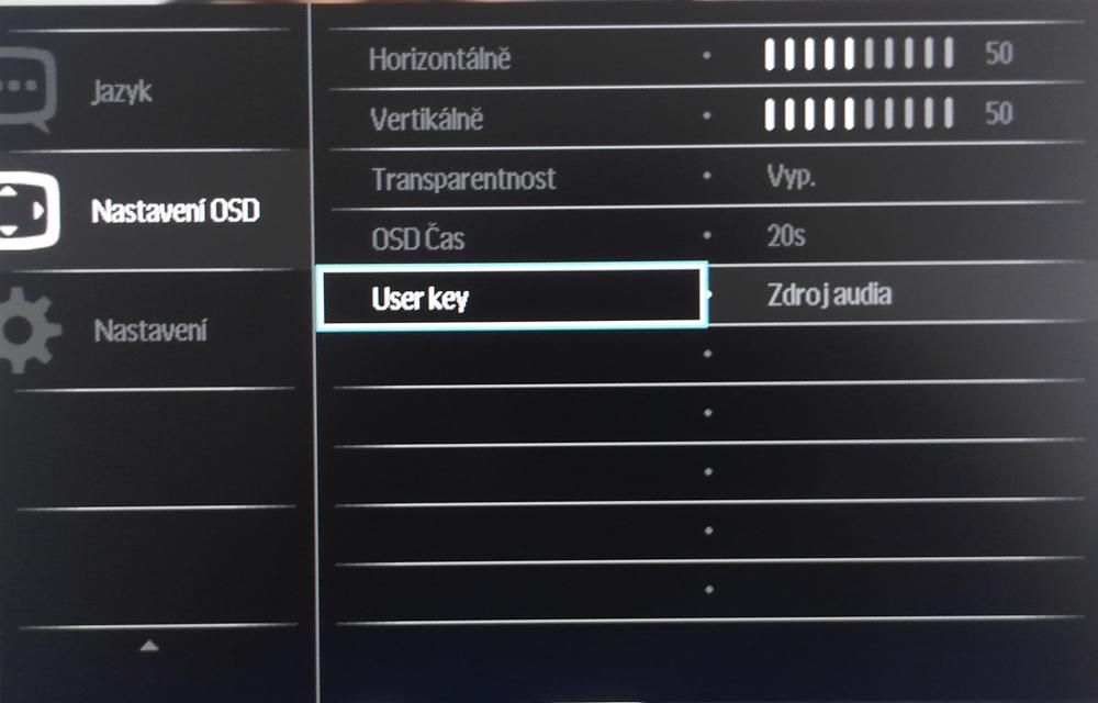 Philips BDM3275UP - Menu nastavení
