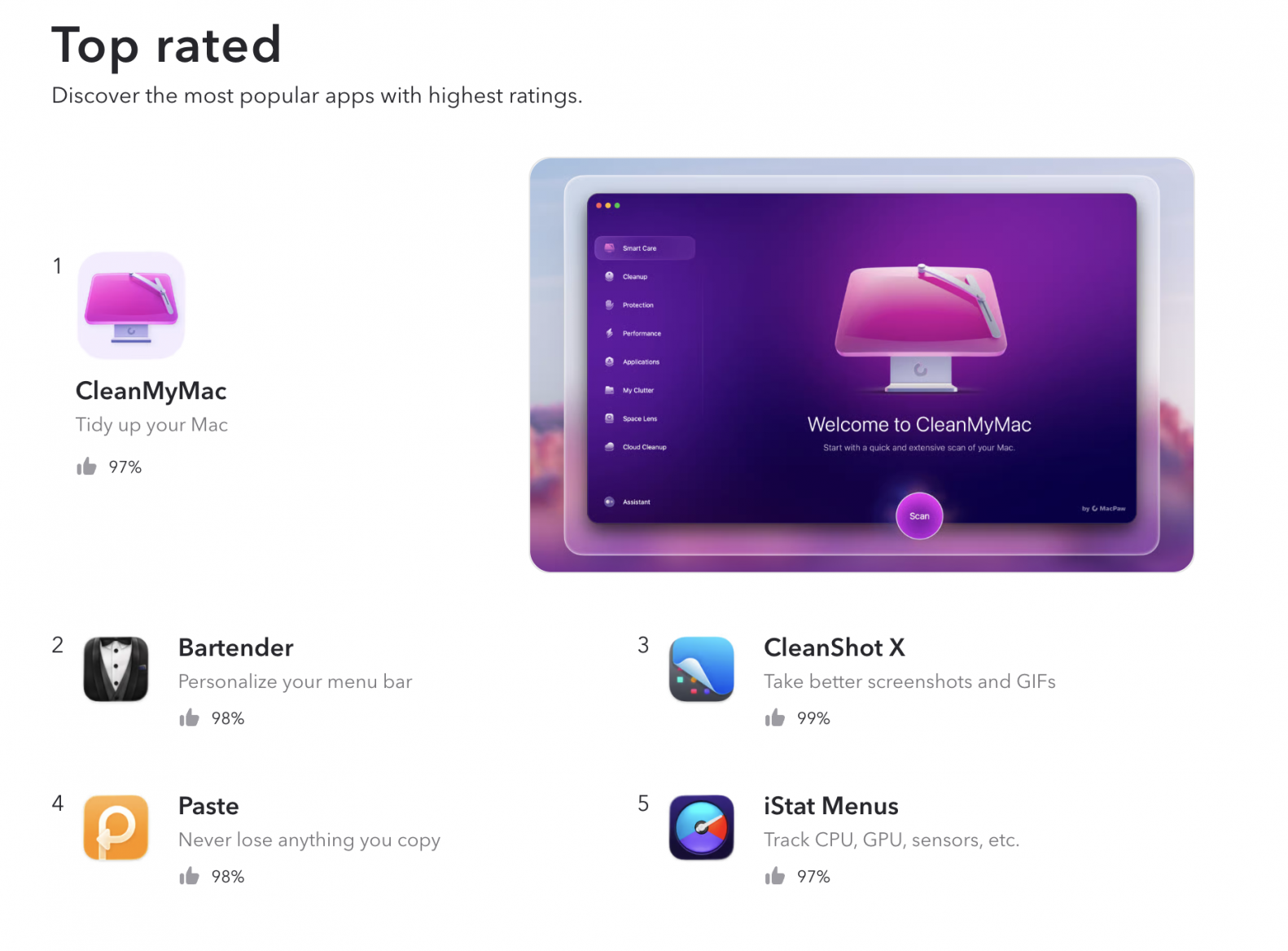 Screenshot Setapp Mobile