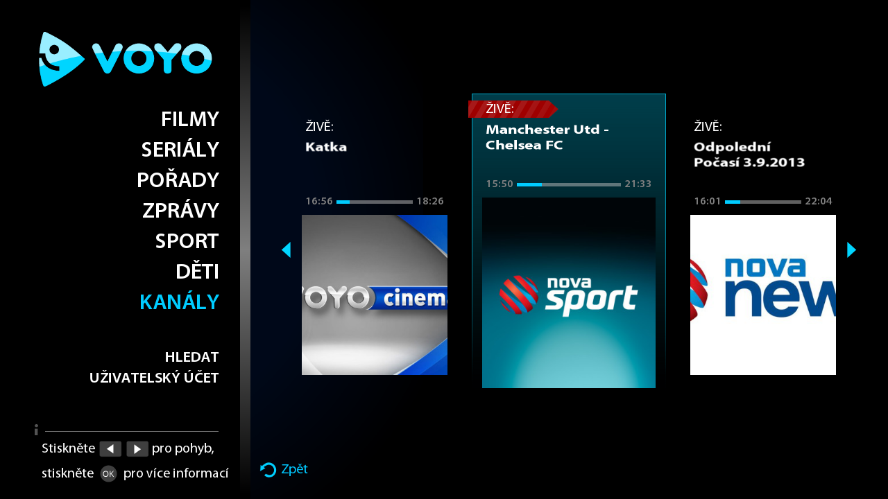 Voyo Player - on-line streaming