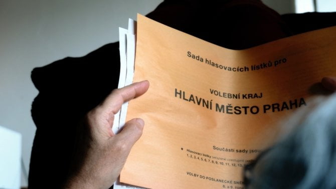 Hlasovací lístek do českých voleb