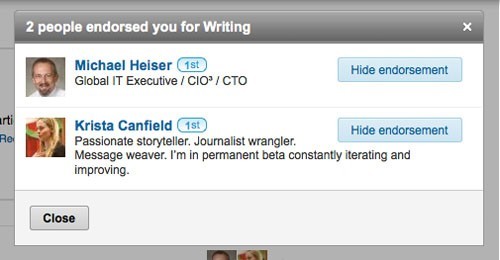 linkedin endorsements