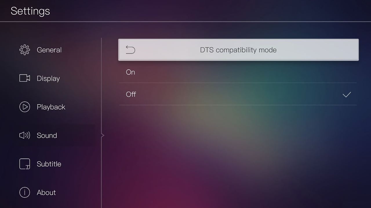 Egreat A10 - Menu nastavení – nastavení audia