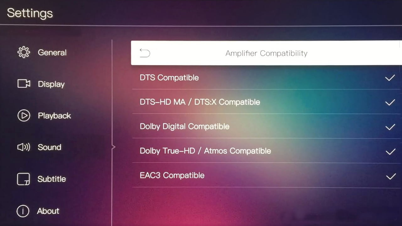Egreat A10 - Menu nastavení – nastavení audia