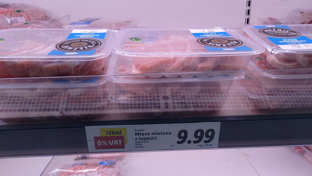 Ceny v Lidlu, Cieszyn (PL), 30. 3. 2023.