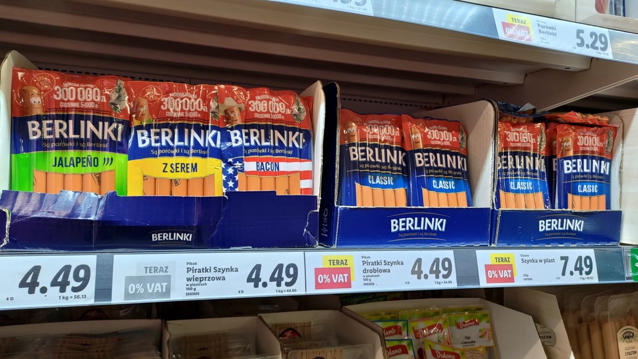 Ceny v Lidlu, Cieszyn (PL), 30. 3. 2023.