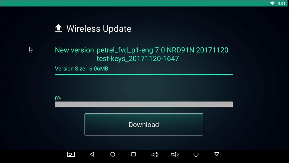 První start přístroje a online aktualizace