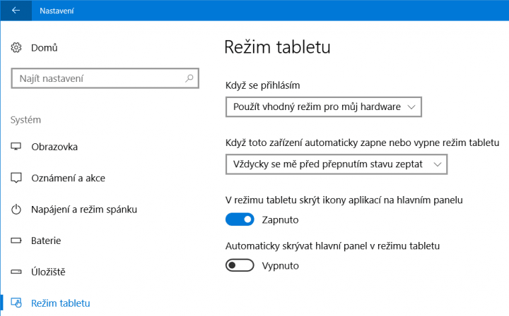 Má Windows přepínat režimy automaticky? A má se vás na to ptát?