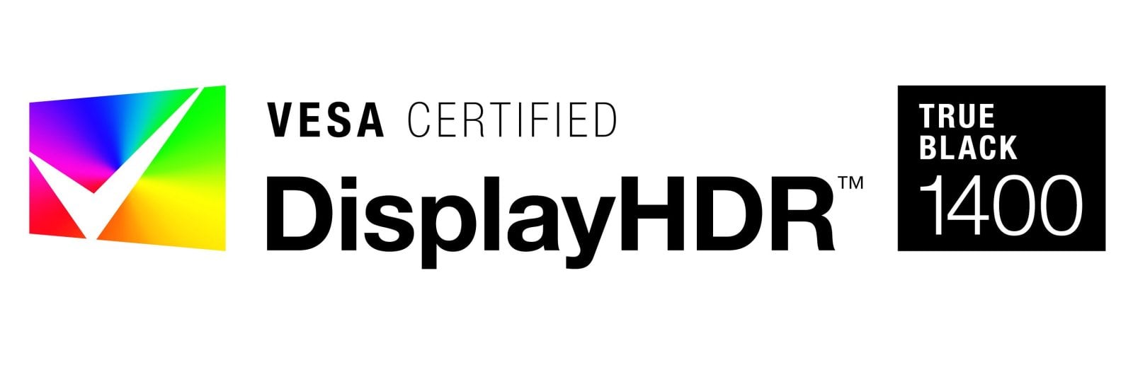 Logo certifikace DisplayHDR True Black 1400