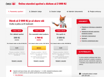 Liška nabízí bonus až 2000 Kč za online sjednání smlouvy, ale poplatek za sjednání zůstává.