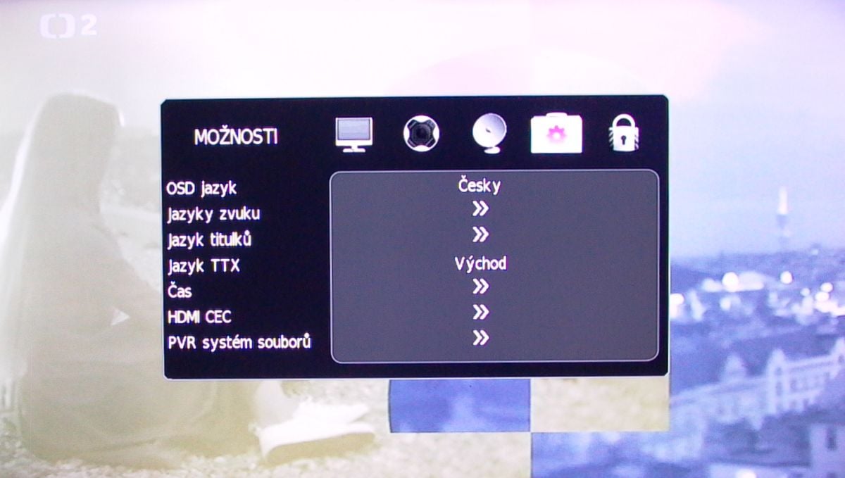 Sencor SLE 43F58TCS - menu nastavení