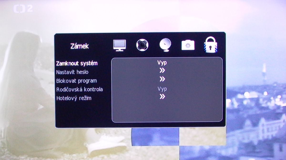 Sencor SLE 43F58TCS - menu nastavení