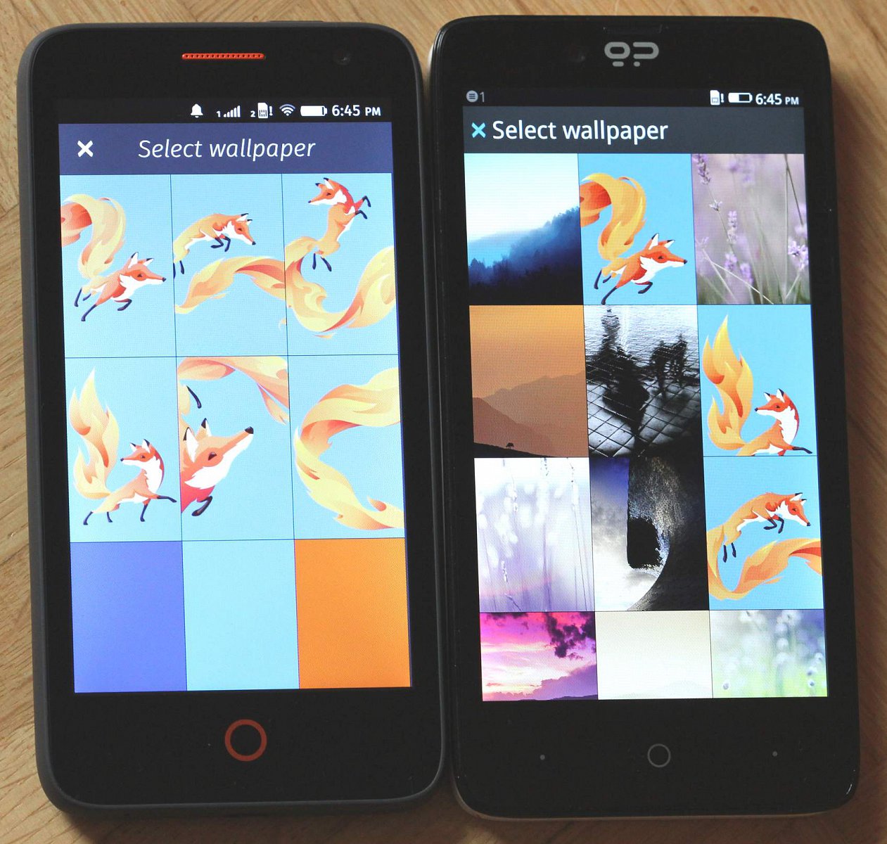 Firefox OS Flame vs. GP Revolution