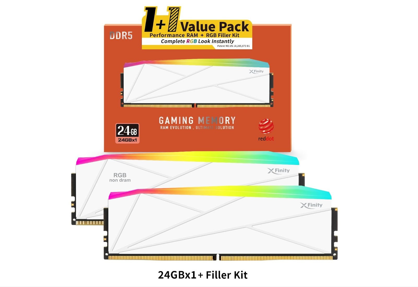 Sady pamětí DDR5 V-Color Manta s fake dekorativními moduly