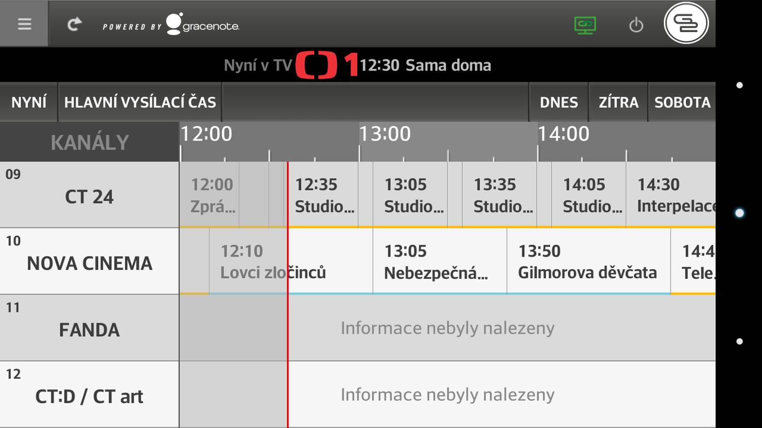 EPG v aplikaci pro FolowMe TV využívá databázi Gracenote. Ne všechny naše stanice v ní ovšem jsou a ne vždy všechno sedí.