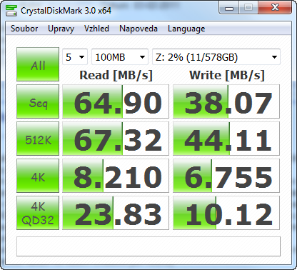 DS411slim CrystalDiskMark