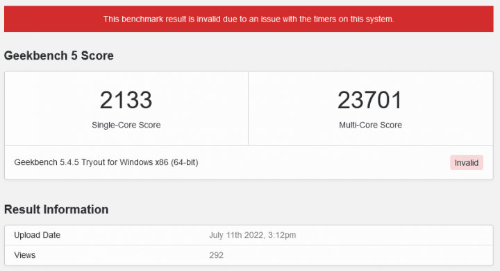 Skóre Core i9 13900K v Geekbench 5