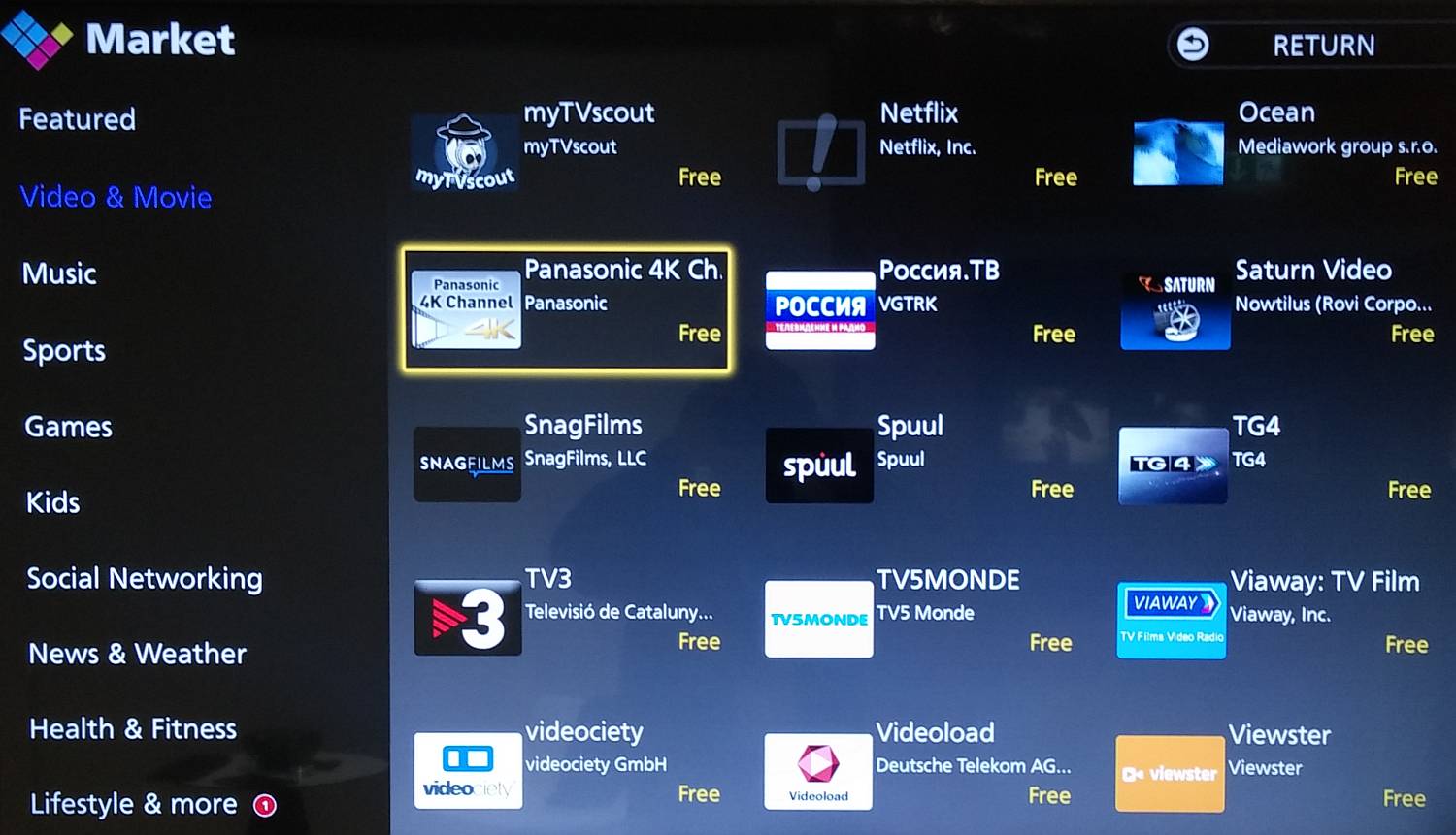 Firefox OS TV - Home Screen 2.0