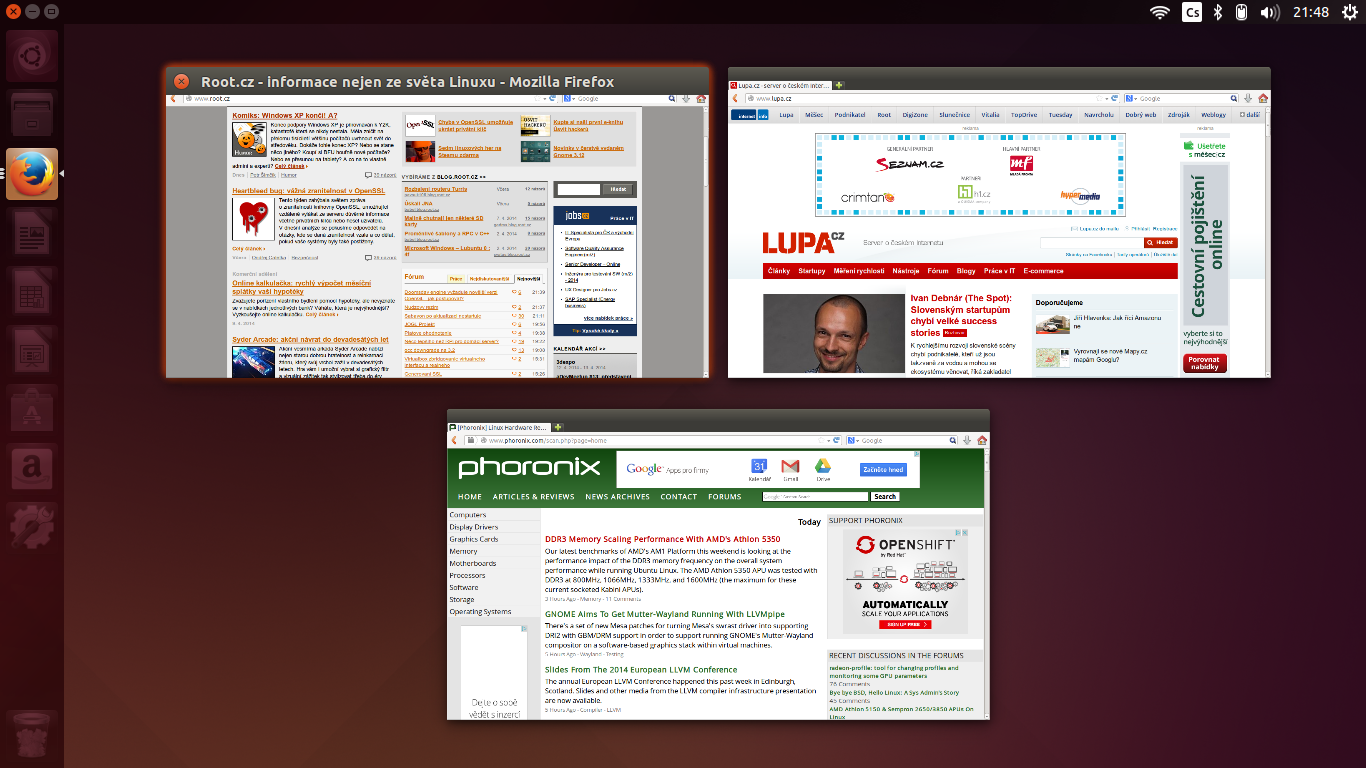 Přepínání oken s drobnými úpravami.