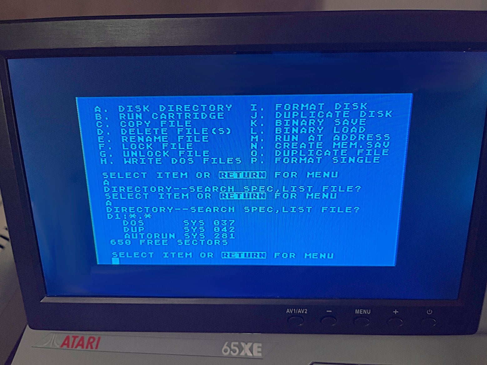 Máme tu soubory DOS.SYS, DUP.SYS a AUTORUN.SYS.