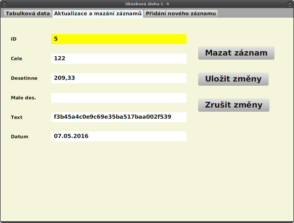 JavaFX: mazání záznamů