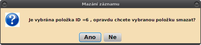 JavaFX: mazání záznamů