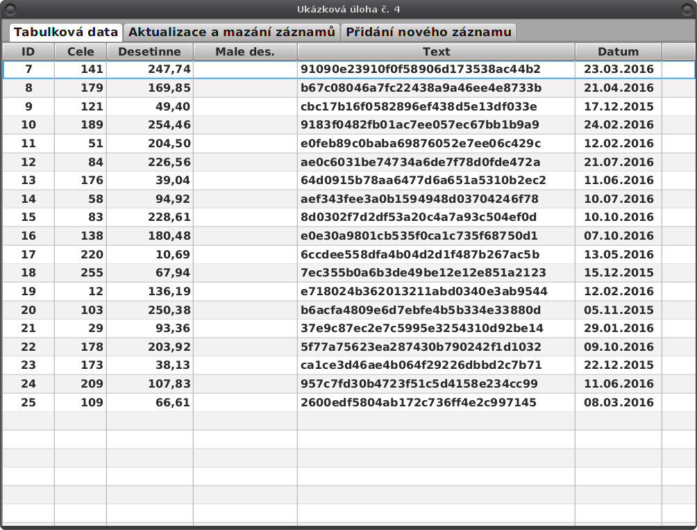 JavaFX: mazání záznamů