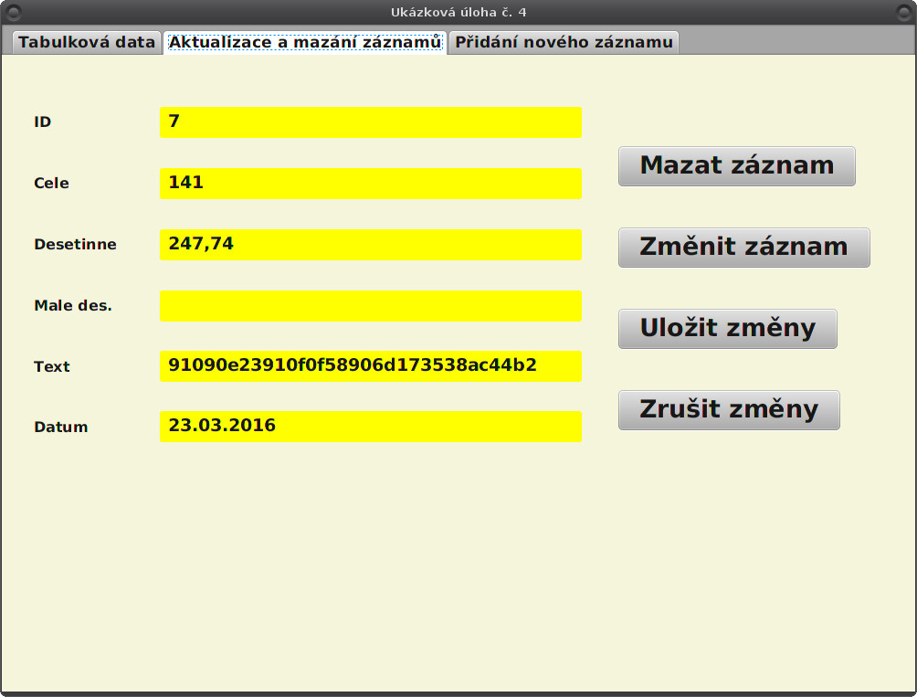 JavaFX: mazání záznamů