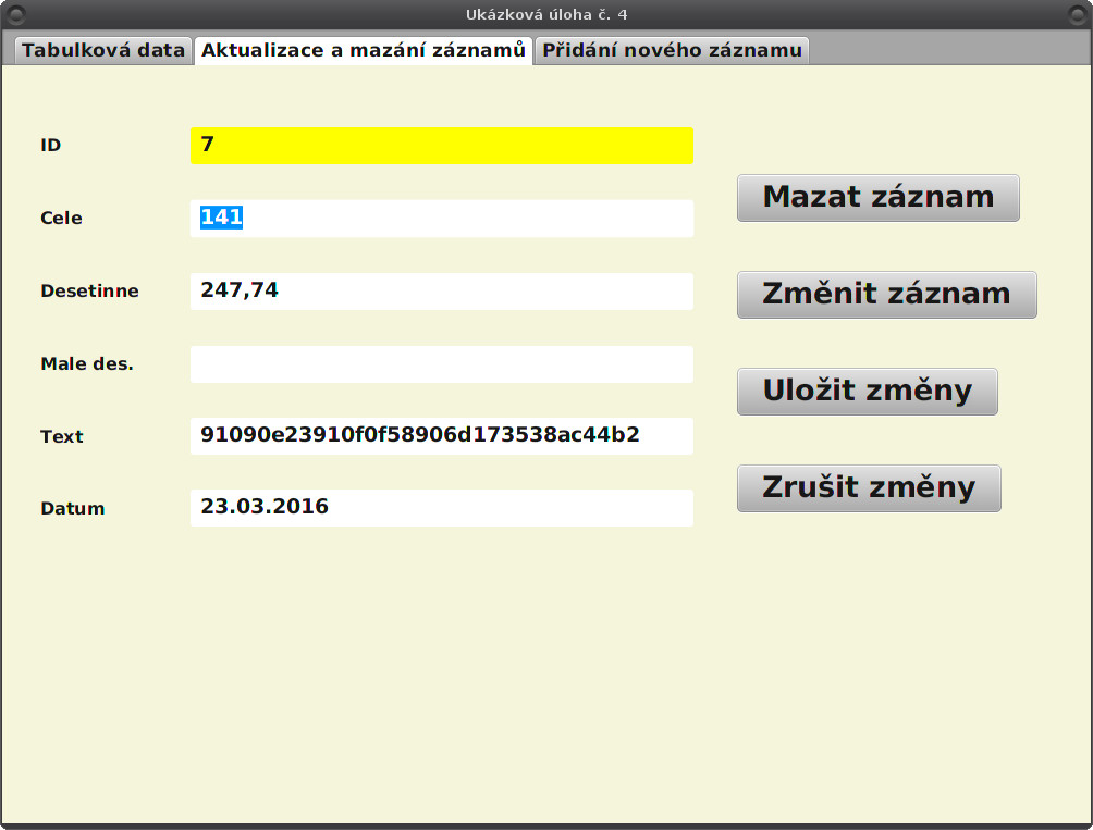 JavaFX: mazání záznamů