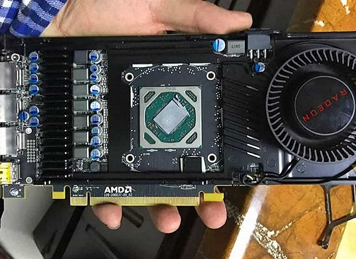 Vzorek referenčního Radeonu RX 570 (Zdroj: VideoCardz)