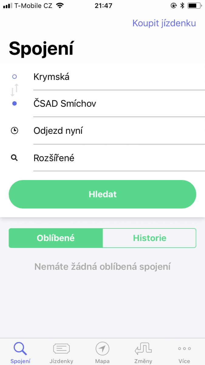 Mobilní aplikace PID Lítačka