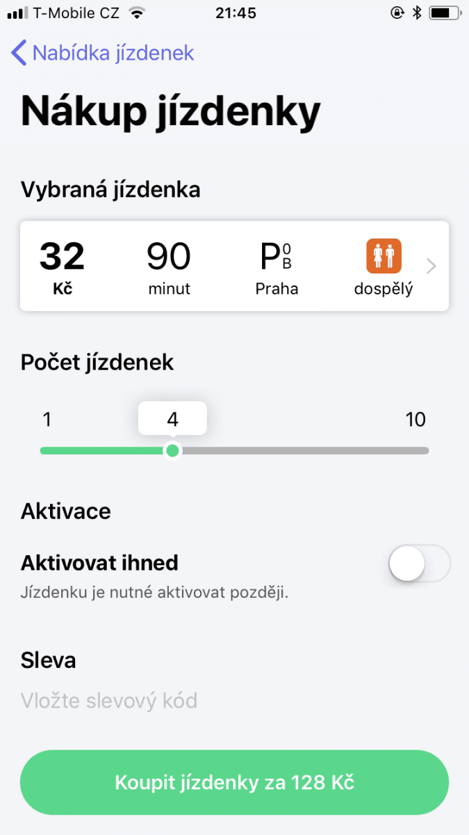 Mobilní aplikace PID Lítačka