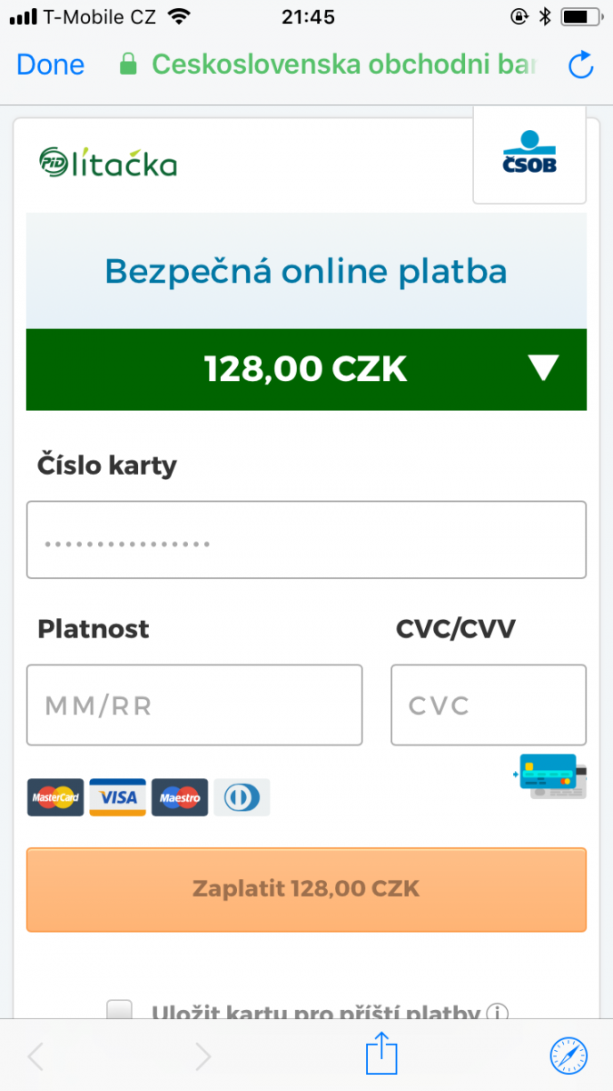 Mobilní aplikace PID Lítačka