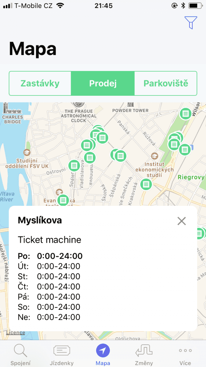 Mobilní aplikace PID Lítačka