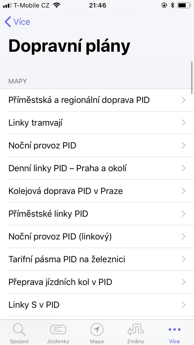 Mobilní aplikace PID Lítačka