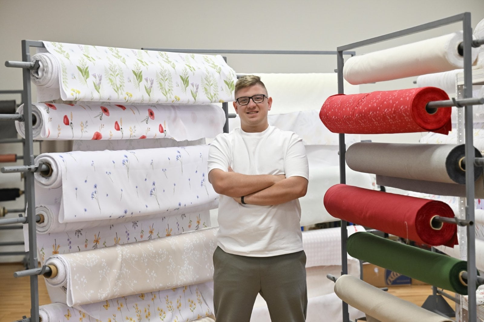 Michal Kempa z Goldea s látkami