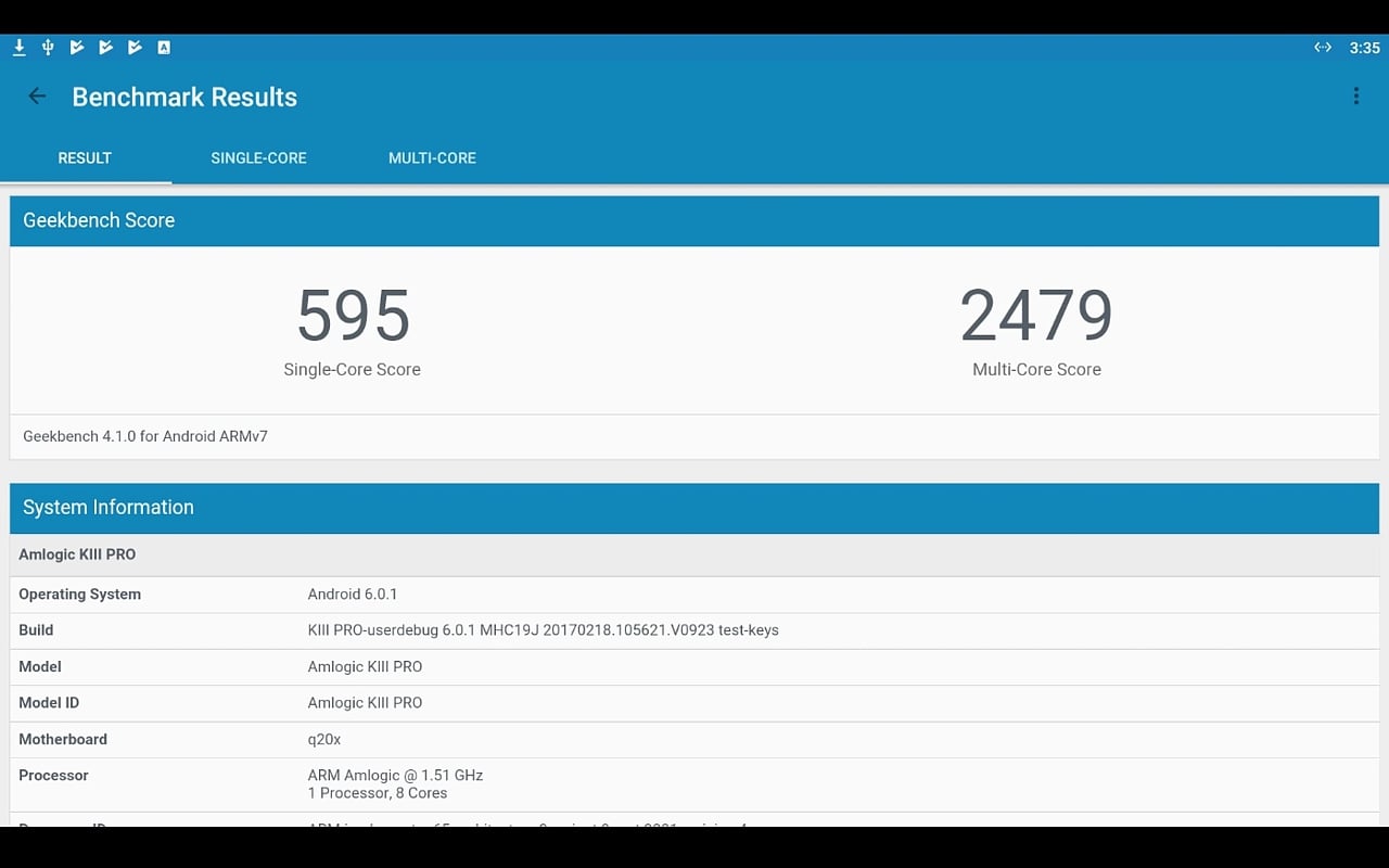 Benchmarky (konfigurace 3 / 16, Android 6.0)