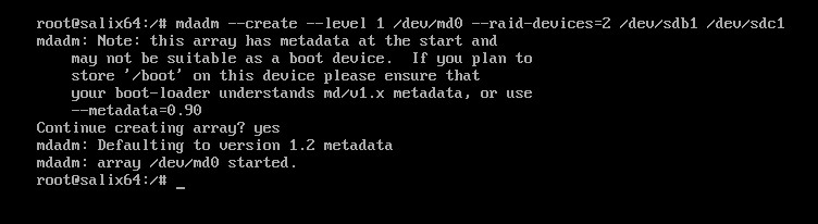 Salix: práce s disky