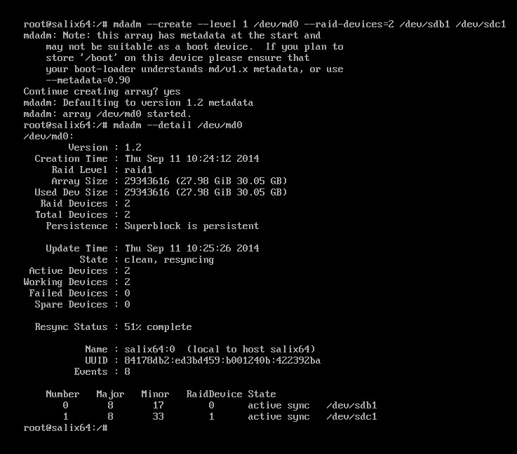 Salix: práce s disky