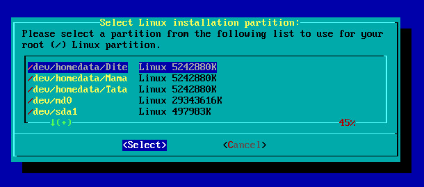 Salix: práce s disky