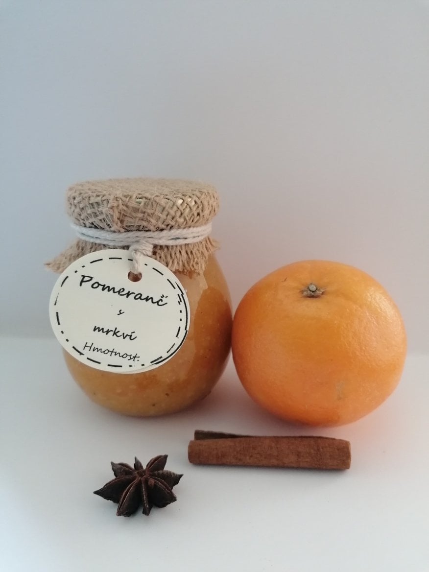Marmeláda z Farmy pod kaštany s příchutí pomeranče a mrkve