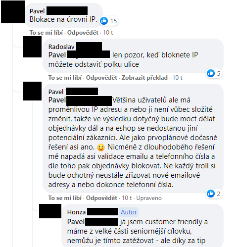 E-shopaři si na Facebooku radí, jak na falešné objednávky