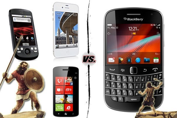 iOS, Android a Windows Phone 7 vs. BlackBerry