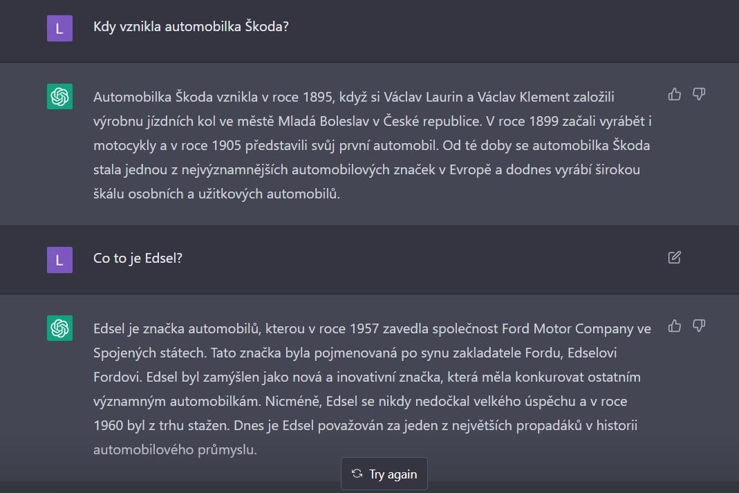 Chat s umělou inteligencí ChatGPT