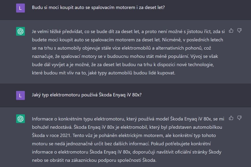 Chat s umělou inteligencí ChatGPT